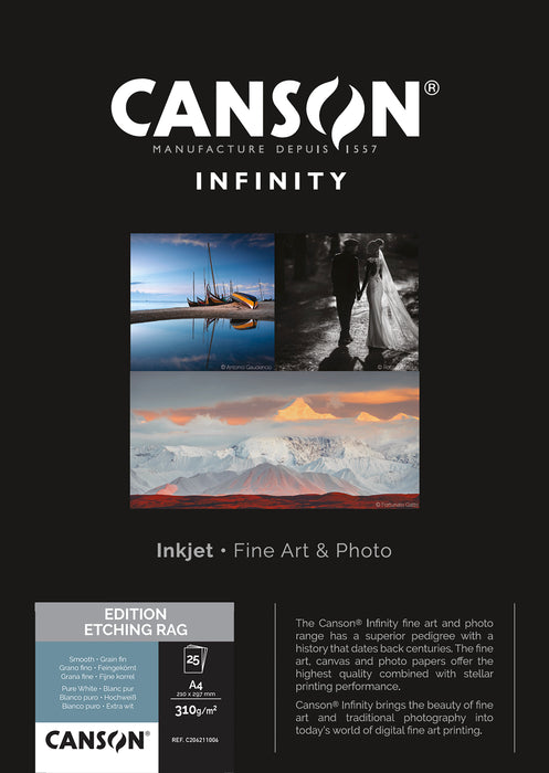 CANSON® INFINITY EDITION ETCHING RAG 310 GSM - MATTE