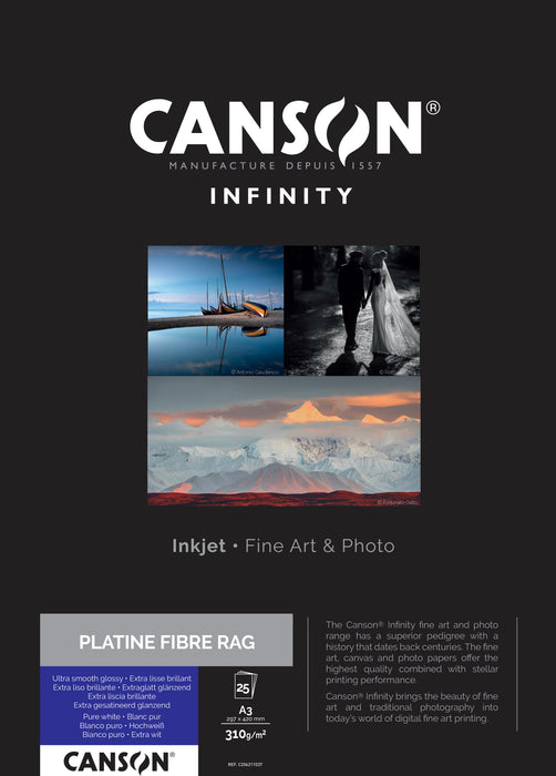 CANSON® INFINITY PLATINE FIBRE RAG 310 GSM - SATIN