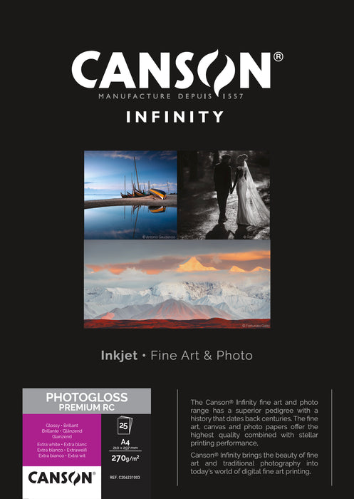 CANSON® INFINITY PHOTOGLOSS PREMIUM RC 270 GSM - GLOSS