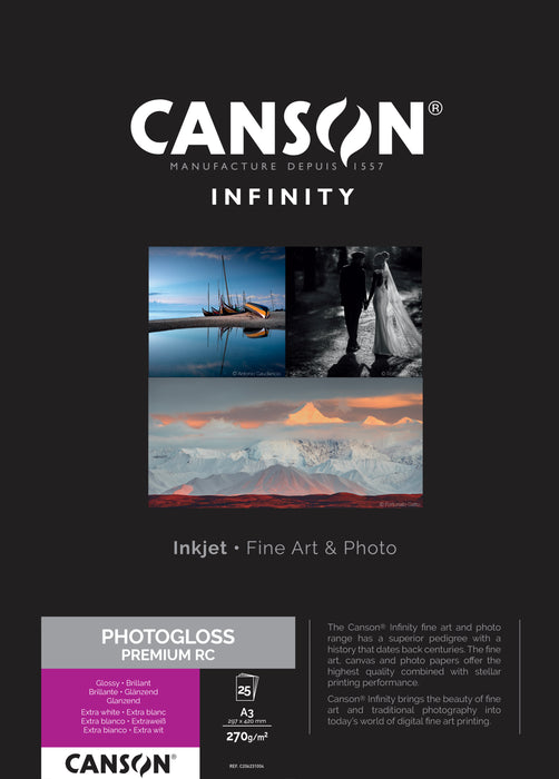 CANSON® INFINITY PHOTOGLOSS PREMIUM RC 270 GSM - GLOSS