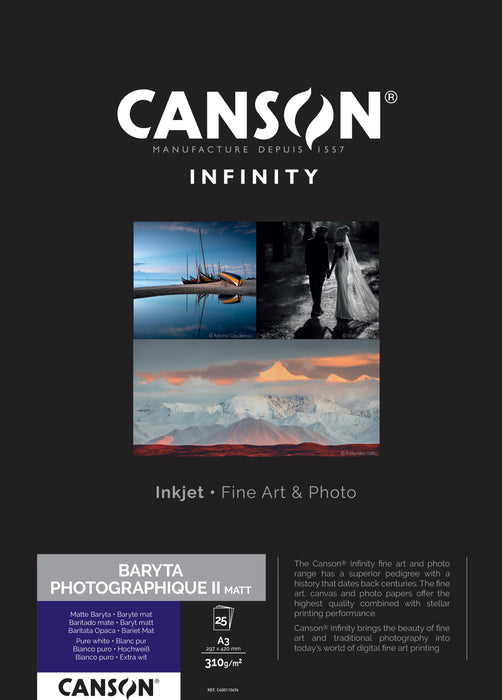 CANSON® INFINITY BARYTA PHOTOGRAPHIQUE II MATT 310 GSM