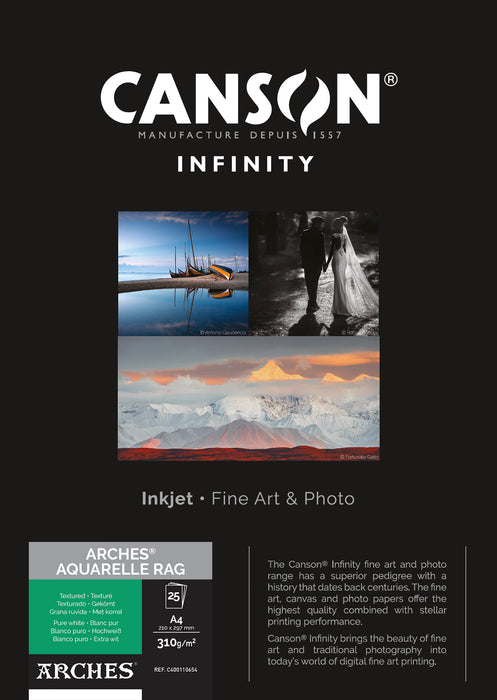 CANSON® INFINITY ARCHES® AQUARELLE RAG 310GSM - MATTE