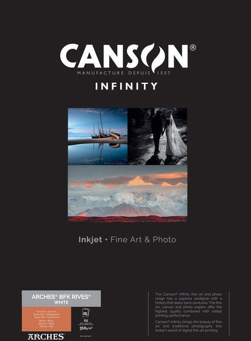 CANSON® INFINITY ARCHES® BFK RIVES® WHITE 310GSM - MATTE