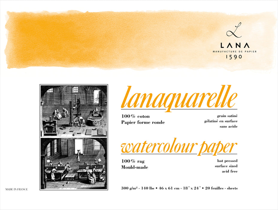 Hahnemühle Lanaquarelle - 300 gsm - Hot-Pressed